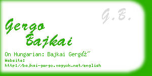 gergo bajkai business card